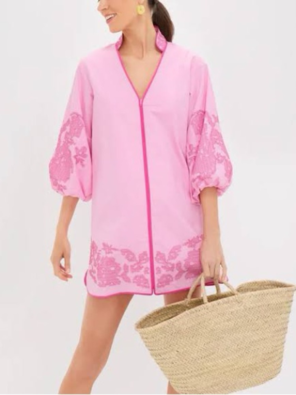 Pink EmbroideredTunic tuckernuck hyacinth house